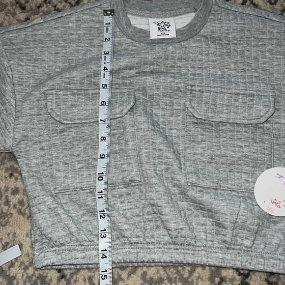 Small (7-8) Jolie & Joy Girls by FCT with Love Long Sleeve Gray Sweatshirt - Picture 8 of 8